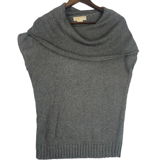 Michael Michael Kors Sleeveless Sweater Women’s SZ L Silver Metallic Gray EUC - Picture 2 of 10